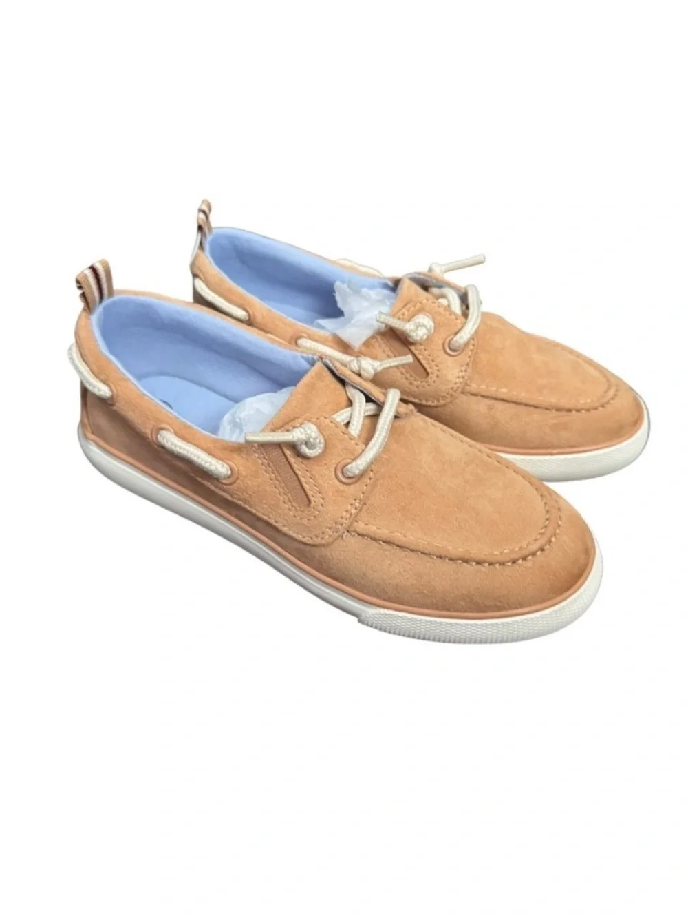 Boys Faux Suede Casual Dress Shoes in Tan